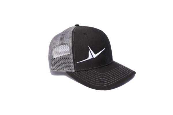 FLT Wings hat. Black front with gray back.