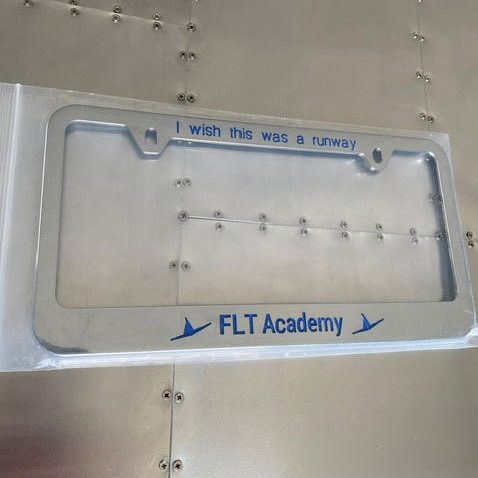 flt academy license plate